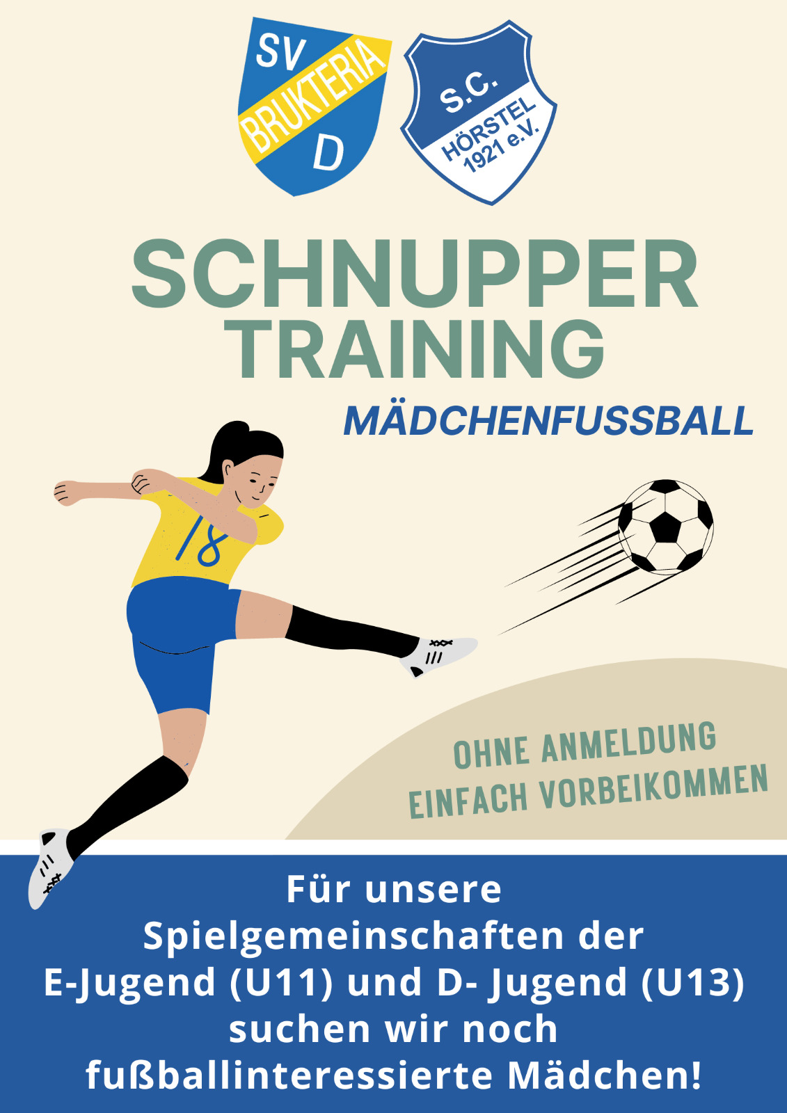Mädchenfußball Schnuppertraining 1