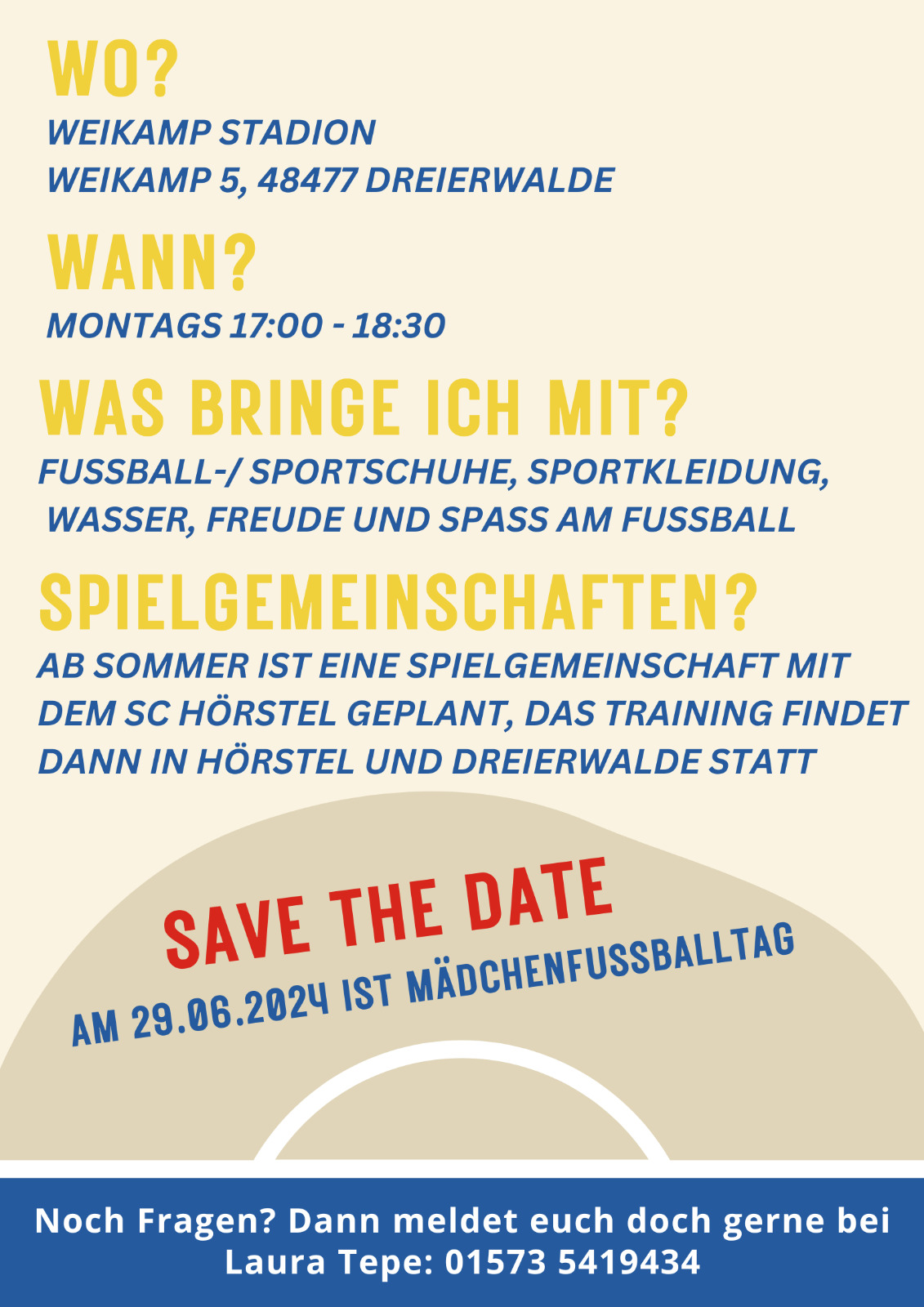 Mädchenfußball Schnuppertraining 2