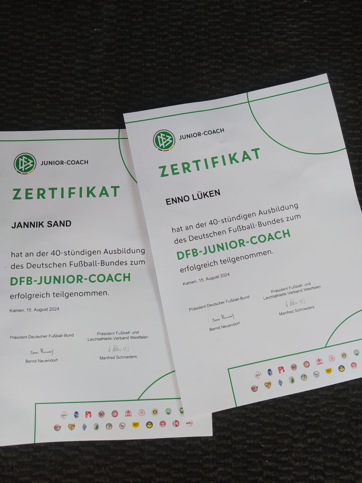 Prüfung DFB Junior Coach