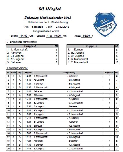 Spielplan Internes2013