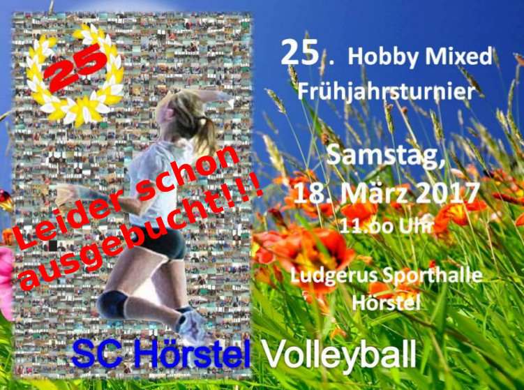 Frühjahrsturnier Einladung 2017 ausgebucht