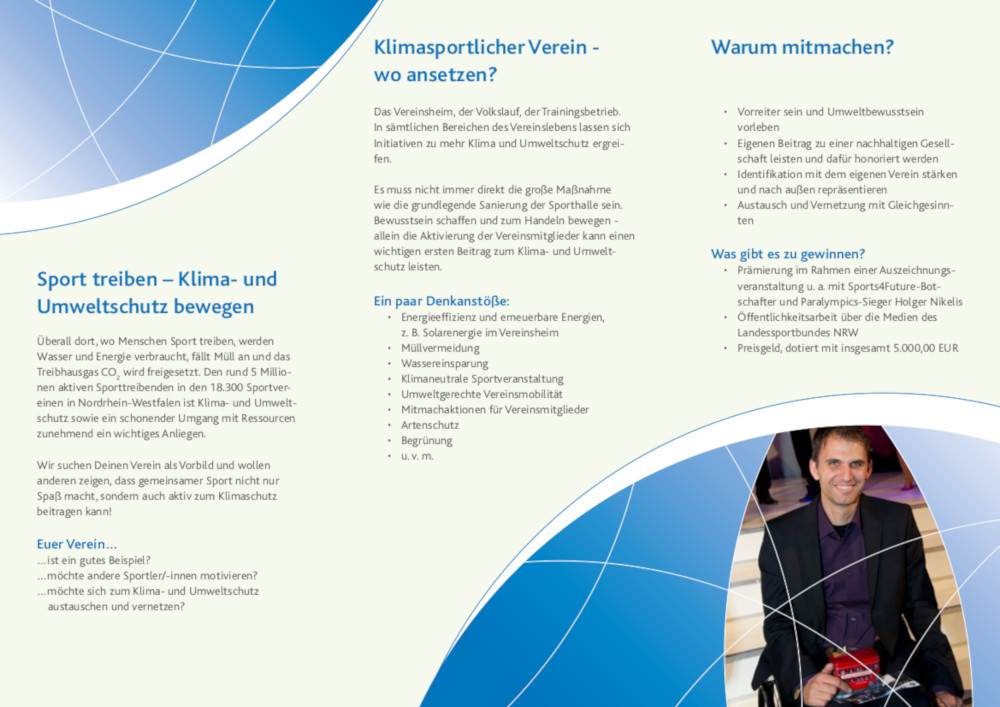 Flyer Auszeichnung Klimafreundlicher SV2