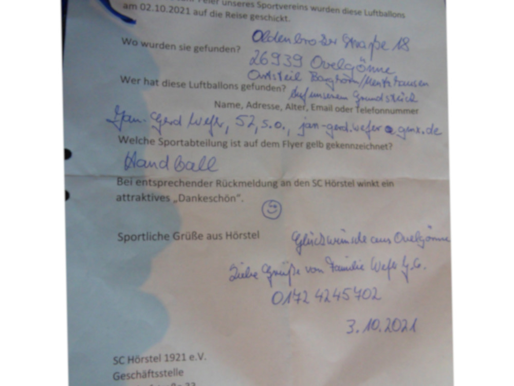 2021 10 02 Rückmeldung Luftallons Handball gefunden1